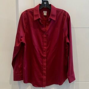 Chicos No Iron Burgundy Shirt